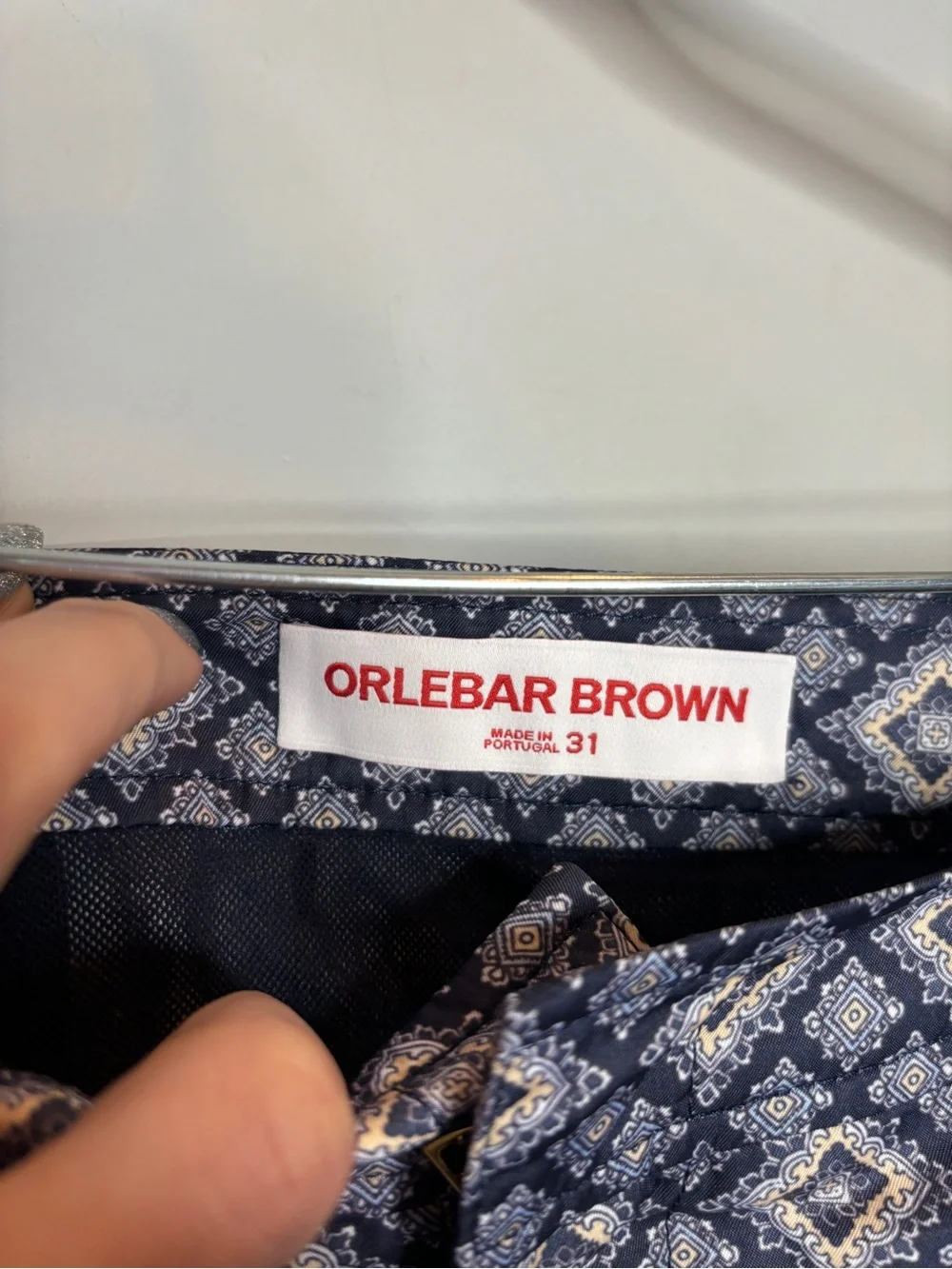 Orlebar Brown Bulldog Paisley Swim Shorts Size 31 Night Iris